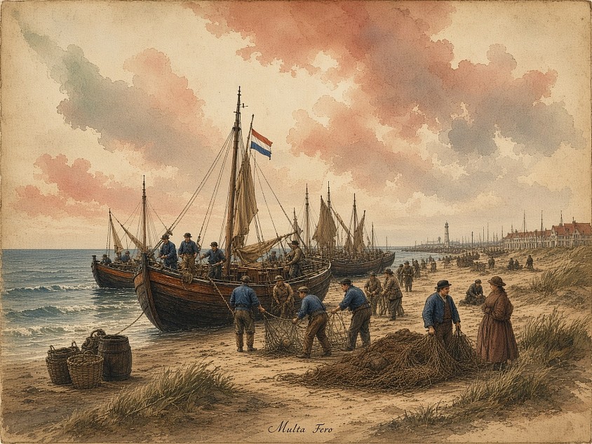 Scheveningen Fishing Boats and Fishers